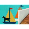 thumbnail image 4 of Liora Manne Frontporch Sailing Dog Indoor Outdoor Area Rug Blue, 4 of 4