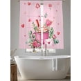 thumbnail image 5 of Valentine's Day Sheer Curtains 72 Inch Length 2 Panels Set, Pink Romantic Ice Cream Eucalyptus Leaves Voile Window Treatment Curtains Sheers Drapes for Bedroom/Living Room/Kitchen 52"x72"x2, 5 of 7