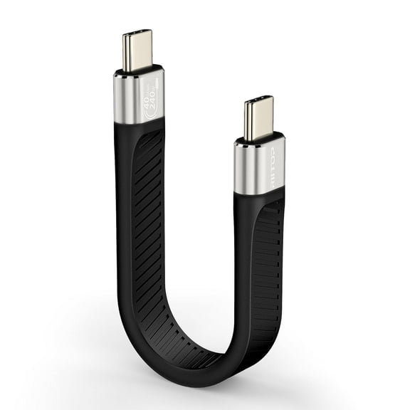 Short USB C Cable 5inch, 40Gbps Data 240W Fast Charging USB4 Cable Compatible with Thunderbolt 4/3 Interface, USB C to USB C Cable Supports 8K Display