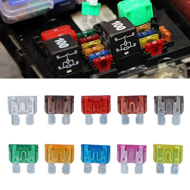 Kit de Fusible de Cuchilla de 100 PCS 2a 3a 5a 7.5a 10a 15a 20a 25a 30a 35a rv Estándar juego para protección de automóvil
