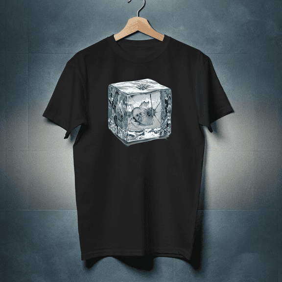 Broken-Ice-Cube Mens Graphic Tee, 100% Cotton, Casual Summer Wear