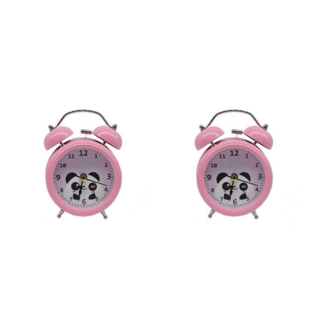 Advancent Con Nightlight Metal Round Twin Bell Escritorio en casa Dibujos animados Negocios Niños Niñas Dormitorios Decoración de cabecera Type1 NO1