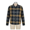 thumbnail image 3 of BVnarty Plaid Shirts for Men Casual Plaid Long Sleeve Shirt with Pockets, Turndown Collar, Lightweight and Comfortable for Outdoor, Daily, and Work Wear, 3 of 8