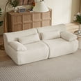 thumbnail image 2 of CQSXDA Cloud Boneless Loveseat Sofa, Modern Oversized Couch with Modular Design for Your Living Space, Cream, 2 of 5