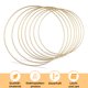thumbnail image 3 of Accesorios para manualidades para creativos, aros circulares de metal para manualidades, aros de alambre de metal dorado, suministros para atrapasueños, anillos de metal lisos para centros de mesa, 3 of 7