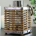 thumbnail image 4 of 11.25" Rustic Chic Rectangular Rattan Candle Holder Lantern with Jute Handle, 4 of 4