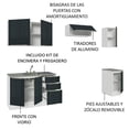 thumbnail image 3 of Cocina Integral Modular Luna Madesa 240cm con Acessorios BN, 3 of 6