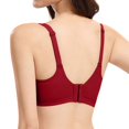 thumbnail image 3 of Gkeoshab Sports Bras for Women Women's No Gap Seamless Bra Control Minimizer Underwire Bra Red XXL, 3 of 8