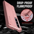 thumbnail image 4 of Screen Protector Case Compatible for Samsung Galaxy Z Fold 3 5G with Stylus Pen, Hinge Protection Shockproof Drop Protective Bumper Case with Build in Screen Protector,Pink, 4 of 7