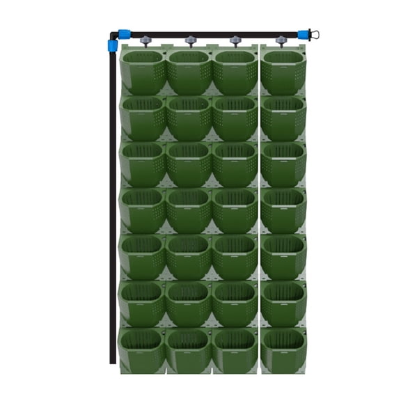 FONDOTIN Wall Mounted Flower Pots Green PP 1 Pc 6.49 x 7.48 x 5.70 Outdoor Plants Balcony