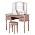 thumbnail image 1 of BOBKONA PDEX - Collection Croix Coiffeuse avec Tabouret, Or Rose, 1 of 2