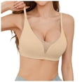 thumbnail image 1 of JFHHQ Women's Comfortable Transparent Strap Cordless Backless Spongeless Bra with Convertible Straps XL Beige, 1 of 7