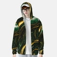 thumbnail image 3 of Picia Green Marble Women's Men's UPF 50+ Sun Protection Hoodie Shirt Long Sleeve SPF Fishing Outdoor UV Hiking Lightweight Shirts-X-Large, 3 of 9