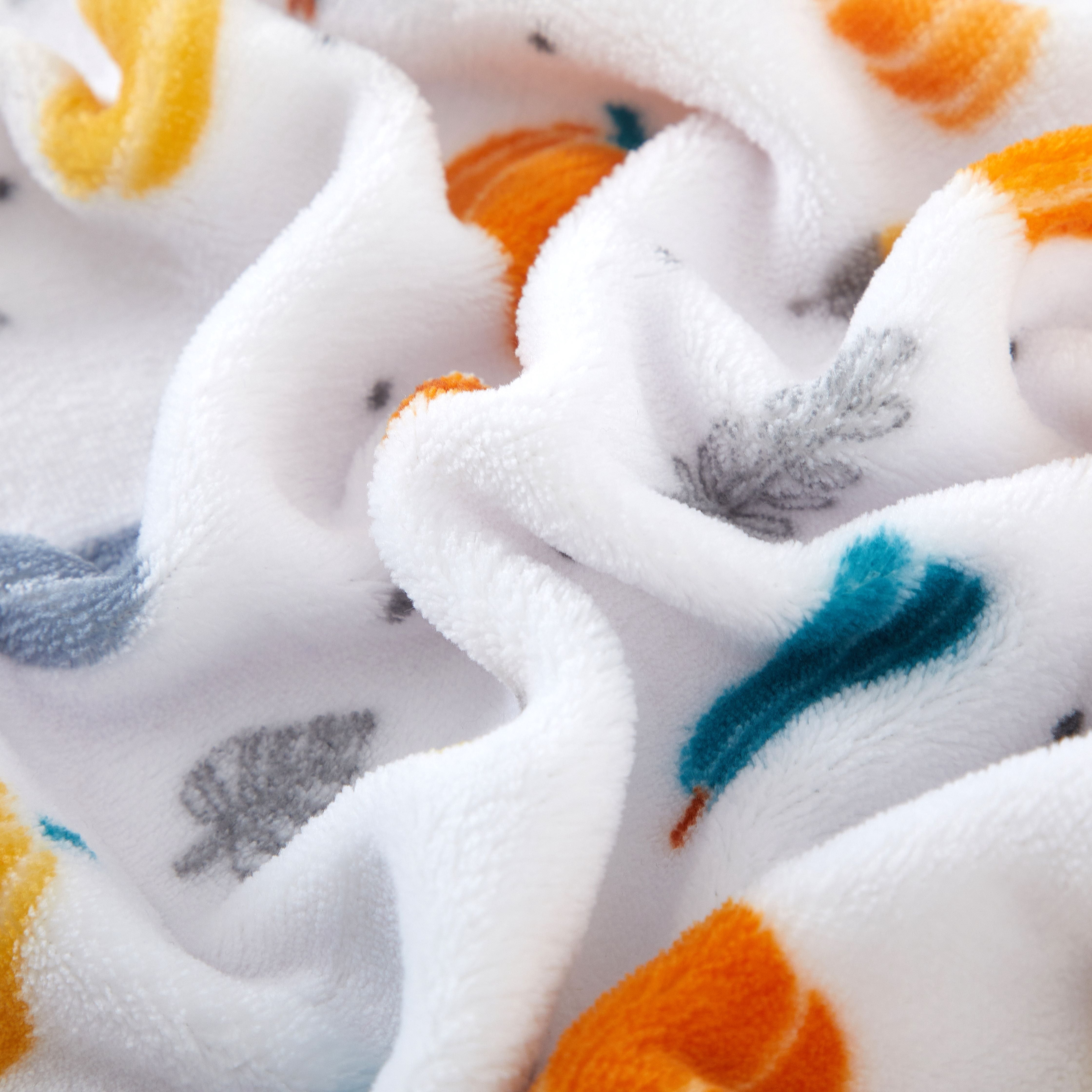 Parent's Choice 30" x 36" Pumpkin Baby Blanket, White