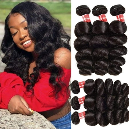 Brazilian Loose Wave Bundles (16 18 20) Loose Wave Remy Hair Bundles 100% Unprocessed Virgin Wavy Hair Weave Bundles Loose Wave Human Hair Extensions for Black Women Loose Wave Bundles Natural Color | Walmart Canada Brazilian Loose Wave Bundles (16 18 20) Loose Wave Remy Hair Bundles 100% Unprocessed Virgin Wavy Hair Weave Bundles Loose Wave Human Hair Extensions for Black Women Loose Wave Bundles Natural Color | Walmart Canada