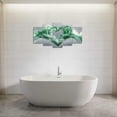 thumbnail image 3 of ZHONGYUTONG 5Pcs Gray and Green Wall Art for Living Room Ocean Wave Pictures Love Heart Canvas Prints Abstract Water Paintings Couples Bedroom Bathroom Decor (10x16inx2pcs 10x20inx2pcs 10x24inx1pcs), 3 of 5