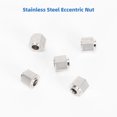 thumbnail image 4 of Graflsoa Stainless Steel Eccentric Nuts, 5mm Bore, V-Groove Compatible, 5-Piece Set, Silver Finish, 4 of 6