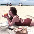 thumbnail image 4 of Nouvelle Année 2022 Maillot de Bain une Pièce pour Femmes, Aguichant Rétro, Uni, Imprimé, à Bandage, Bikini, 4 of 6