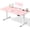 Pink, variant on 47.2" Standing Desk, Adjustable Height Office Desk with Wood Desktop, Computer Table for Home Work, Study and Gaming, Small Spaces, Modern Furniture