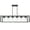 clear, variant on Melucee Black Dining Room Light Fixture, 6-Lights Modern Rectangular Chandelier with Clear Glass Shades