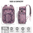 thumbnail image 3 of Classic Vintage Paisley Pattern Insulated Backpack Cooler - Leakproof 20L Capacity, Keeps Food & Drinks Cold for 20 Hours, 3 of 5