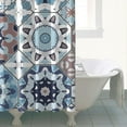 thumbnail image 5 of 84" x 72" Colorful Plaid Stripes Shower Curtain Waterproof Fade-Resistant Machine Washable Bath Drape, 5 of 5
