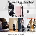 thumbnail image 6 of Funyard sit upright double lightweight travel stroller, with standing platform，Canopy，Tray Table, 6 of 9