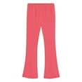 thumbnail image 6 of Htigea Girls Flare Leggings with Pockets, High Waist Bootcut Yoga Pants, Dance Athletic Bell Bottoms for Teen Pink,2 Years, 6 of 6
