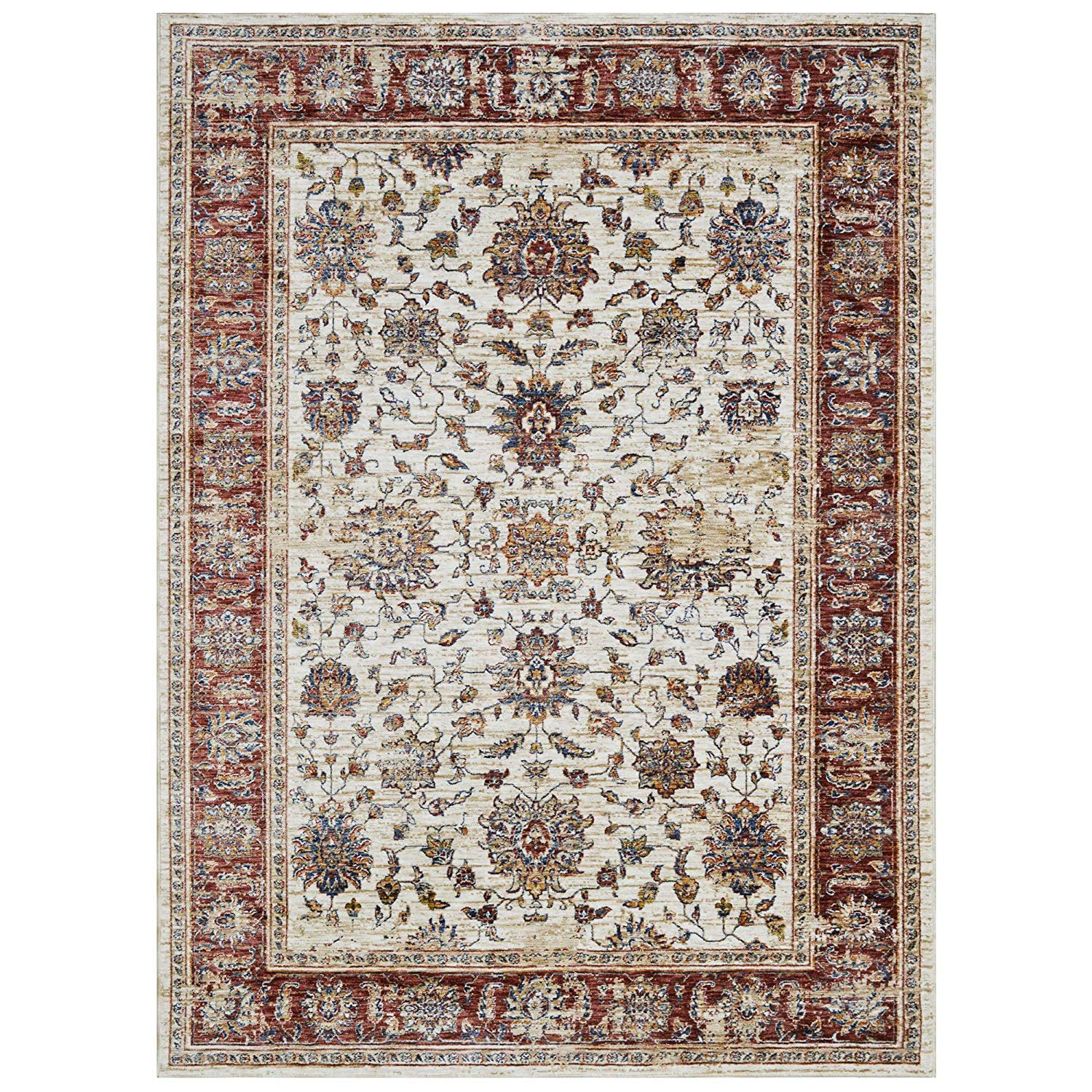 HR-Traditional Rugs/bijar Collection/Fashion Home Oriental|Persian Vintage Area Rugs-Distressed Copper/Multi 5'x7' 