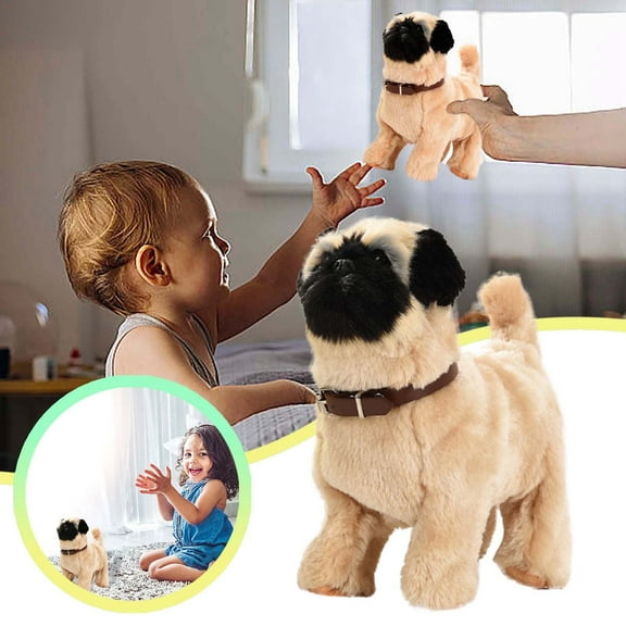 Musatteng Lifelike Plush Dog Toy - Ultra-Soft Cuddle Companion with Realistic Features, Hypoallergenic & Machine-Washable Gift for Kids and Dog Lovers Ages 3