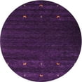 thumbnail image 1 of Ahgly Company Machine Washable Indoor Round Contemporary Dark Purple Area Rugs, 5' Round, 1 of 7