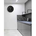 thumbnail image 4 of Reloj de Pared QZ Plata con fondo Negro 30 cm x 4 cm RLPLNE, 4 of 6