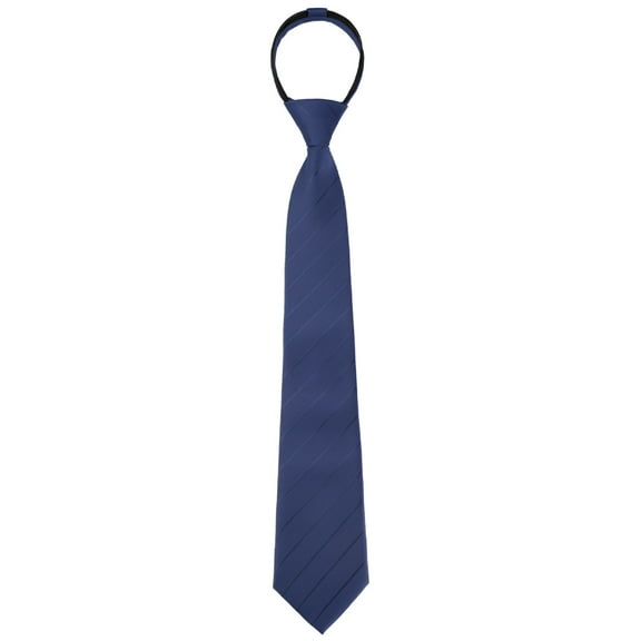 TELOLY Men's Tie Zipper Adjustable Neck Tie for Casual Formal Navy Blue -2