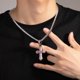 thumbnail image 5 of Collar con colgante cruciforme, estilo hip hop, bonito, con circonitas, 5 of 5