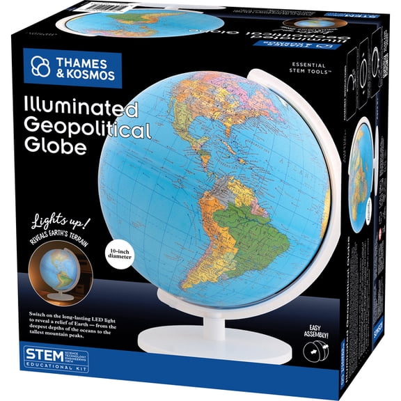 The Thames & Kosmos Illuminated Geopolitical Globe, (Hardcover)