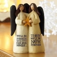 thumbnail image 2 of Friendship Statue Decorated With Gifts To Celebrate Friendship Decorate 1Pc, Two Angels Holding Star Figurine With Inspirational Quotes, Heartfelt Gift For Friends, Home Decor, 2 of 3