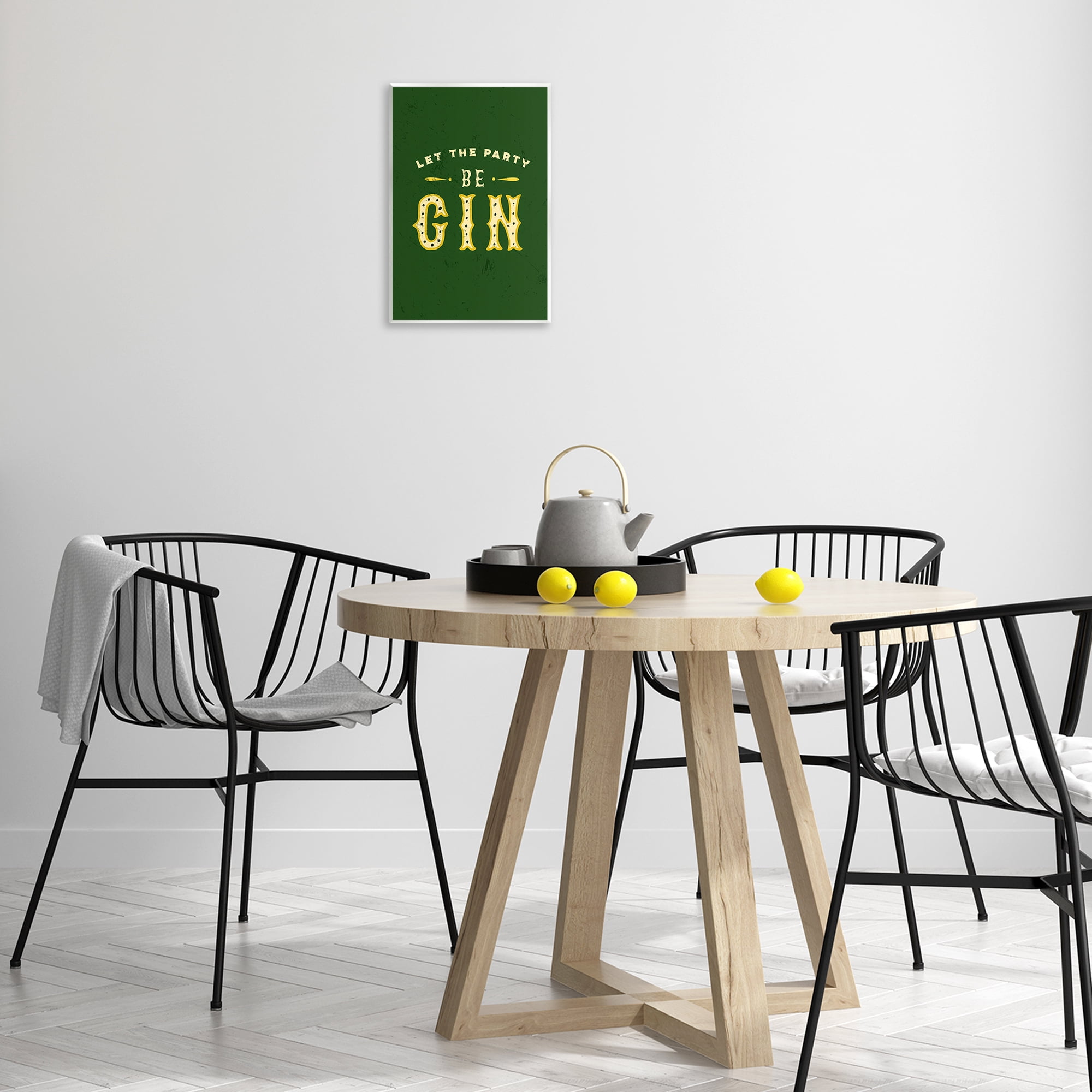 Stupell Industries Let Party Be Gin Pun Food & Beverage Painting Unframed Art Print Wall Art, 10 x 15