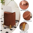 thumbnail image 6 of Mxfurhawa Luxe Velvet Upholstered Storage Ottoman Footrest Stool with Metal Legs For Décor, 6 of 8