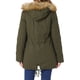 thumbnail image 3 of Chaqueta de parka de invierno para mujer Allegra K, abrigo acolchado largo, cálido, a prueba de viento, con capucha de piel sintética, 2XL, verde ejército, 3 of 6