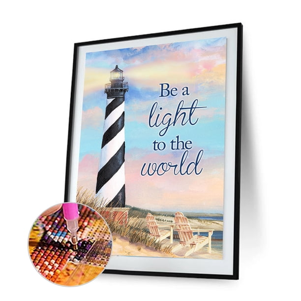 Cuadros Decorativos 5D diamante pintura bricolaje faro completo taladro redondo rhinestone DQrwqpou Nuevos Originales