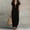 Black, variant on Morttic Women's Minimalist Solid Color Ruffle V-Neck Casual Beach Maxi Dress with Pockets, Loose Fit Summer Outfit White,S