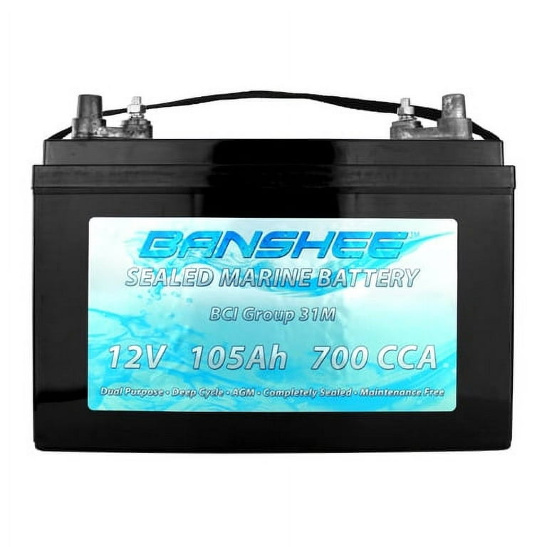 WEST MARINE Group 31 Dual-Purpose AGM Battery, 105 Amp Hours