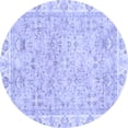 thumbnail image 1 of Ahgly Company Machine Washable Indoor Round Abstract Blue Modern Area Rugs, 6' Round, 1 of 1