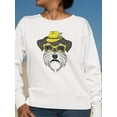 thumbnail image 2 of Hipster Schnauzer Sweatshirt Women -Image by Shutterstock, Female x-Large, 2 of 4