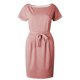 thumbnail image 4 of Vestido de verano para mujer con cinturón: manga corta, informal/para salir, fácil de cuidar, versátil para diversas ocasiones., 4 of 5