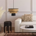 thumbnail image 2 of TOV Furniture Rylie 12.6"H Iron Metal & Raffia Pendant in Natural/Black, 2 of 7