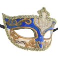 thumbnail image 4 of Accesorio creativo para disfraces de máscara de Halloween, media cara, para fiesta, disfraz de baile de graduación Azul Sunnimix Cubierta de la mascarada, 4 of 7