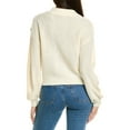 thumbnail image 2 of Lea & Viola womens  Crystal Collar Sweater, l, White, 2 of 3