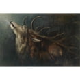 thumbnail image 3 of Karl Wilhelm Diefenbach 14x11 Black Modern Framed Museum Art Print Titled - Dying Deer, 3 of 5