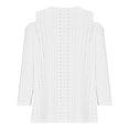 thumbnail image 5 of Timegard Womens Tops Eyelet Cold Shoulder Long Sleeve Scoop Neck Comfy Blouse Dressy Casual Tops Beach, 5 of 5